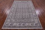 Grey Antiqued Pazyryk Historical Design Handmade Wool Rug - 6' 1" X 8' 10" - Golden Nile