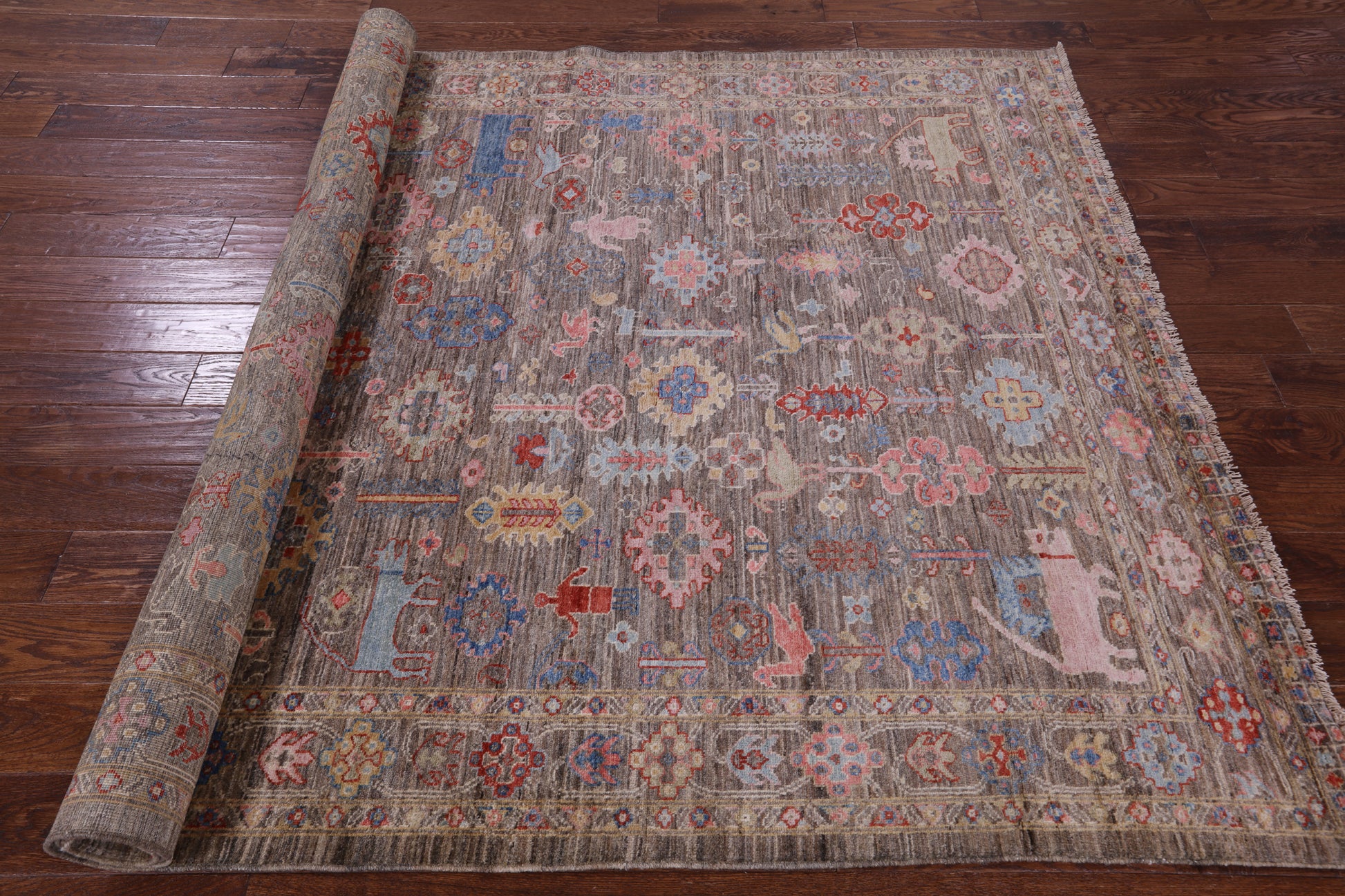 Persian Fine Serapi Hand Knotted Wool Rug - 6' 2" X 8' 9" - Golden Nile