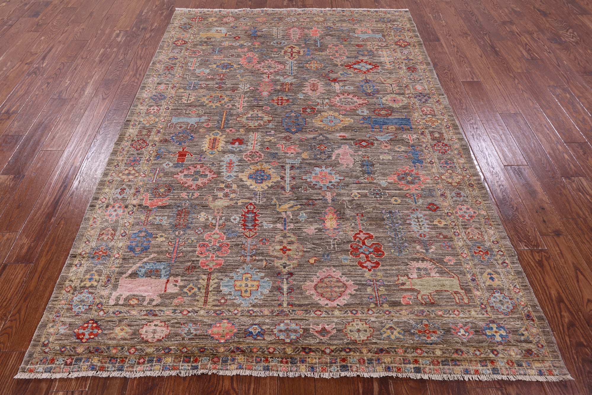 Persian Fine Serapi Hand Knotted Wool Rug - 6' 2" X 8' 9" - Golden Nile