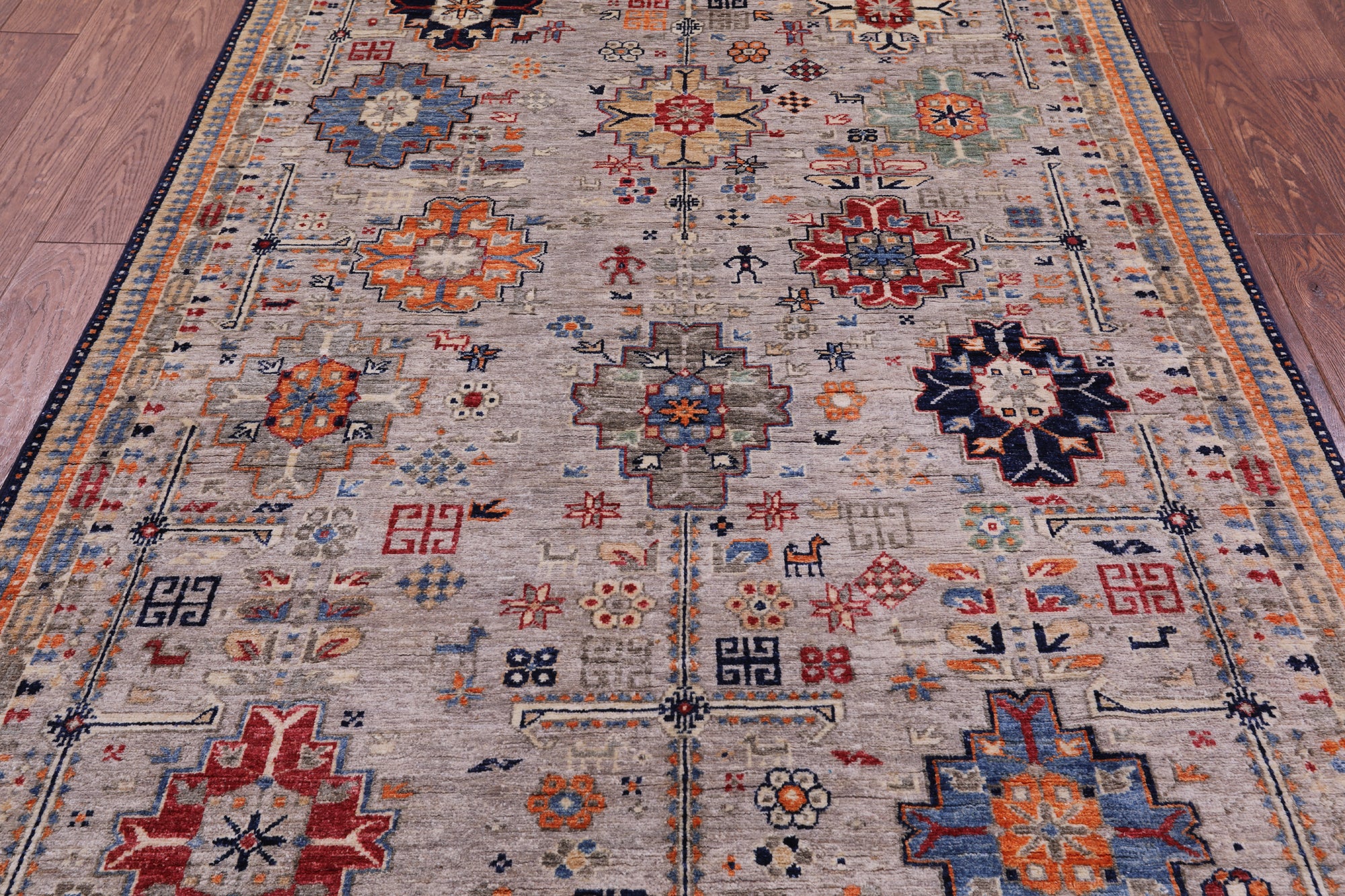 Tribal Persian Gabbeh Hand Knotted Wool Rug - 4' 11" X 6' 10" - Golden Nile