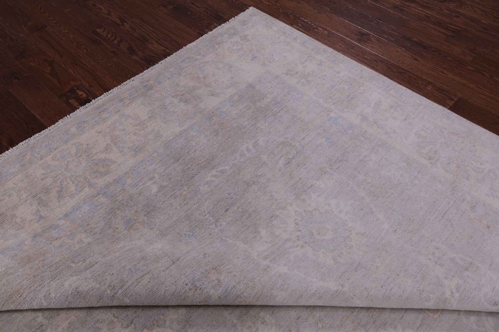 Grey Turkish Oushak Hand Knotted Wool Rug - 8' 8" X 11' 9" - Golden Nile