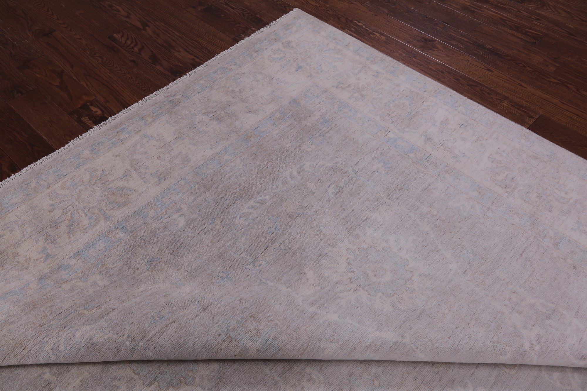 Grey Turkish Oushak Hand Knotted Wool Rug - 8' 8" X 11' 9" - Golden Nile