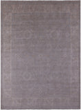 Grey Turkish Oushak Hand Knotted Wool Rug - 8' 8" X 11' 9" - Golden Nile