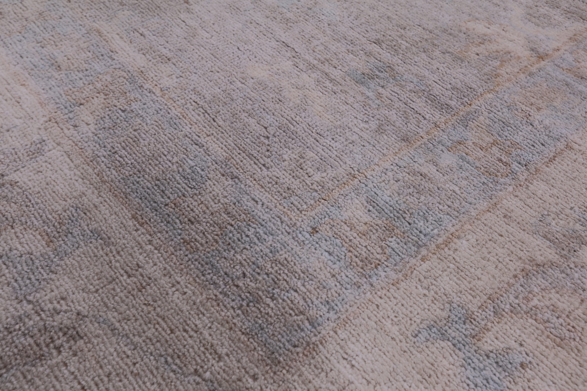 Grey Turkish Oushak Hand Knotted Wool Rug - 8' 8" X 11' 9" - Golden Nile