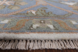 Ivory Turkish Oushak Hand Knotted Wool Area Rug - 7' 11" X 9' 9" - Golden Nile