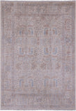 Ivory Turkish Oushak Hand Knotted Wool Rug - 4' 0" X 5' 9" - Golden Nile