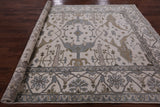 Ivory Turkish Oushak Hand Knotted Wool Rug - 8' 2" X 9' 7" - Golden Nile