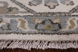 Ivory Turkish Oushak Hand Knotted Wool Rug - 8' 2" X 9' 7" - Golden Nile