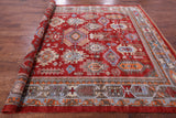 Red Persian Fine Serapi Hand Knotted Wool on Wool Rug - 8' 2" X 10' 3" - Golden Nile