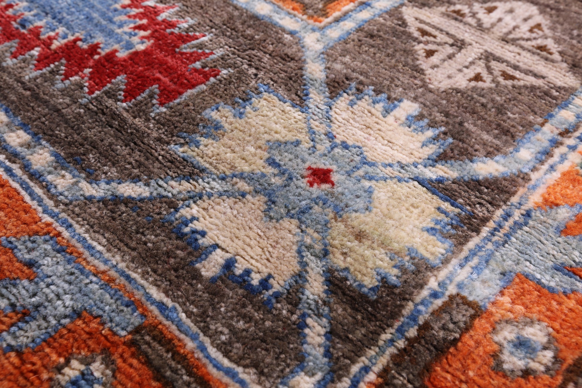Red Persian Fine Serapi Hand Knotted Wool on Wool Rug - 8' 2" X 10' 3" - Golden Nile