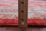 Red Persian Fine Serapi Hand Knotted Wool on Wool Rug - 8' 2" X 10' 3" - Golden Nile