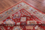 Red Persian Fine Serapi Hand Knotted Wool on Wool Rug - 8' 2" X 10' 3" - Golden Nile