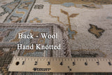 Ivory Turkish Oushak Hand Knotted Wool Area Rug - 8' 2" X 9' 8" - Golden Nile