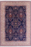 Blue Persian Sarouk Hand Knotted Wool Rug - 11' 2" X 16' 0" - Golden Nile
