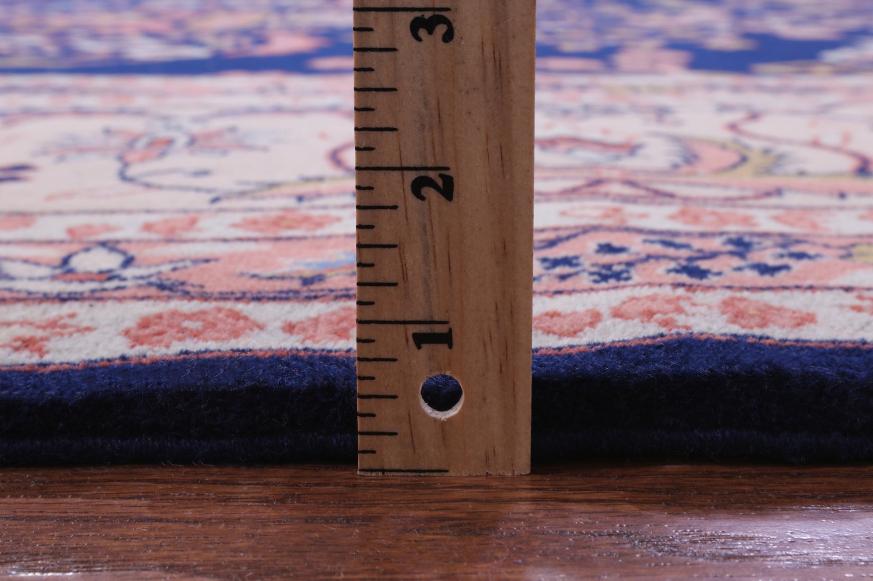 Blue Persian Sarouk Hand Knotted Wool Rug - 11' 2" X 16' 0" - Golden Nile