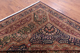 Blue Persian Tabriz Handmade Wool Rug - 8' 9" X 12' 2" - Golden Nile