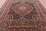 Blue Persian Tabriz Handmade Wool Rug - 8' 9" X 12' 2" - Golden Nile