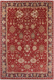 Red Persian Tabriz Handmade Wool Rug - 12' 0" X 17' 10" - Golden Nile