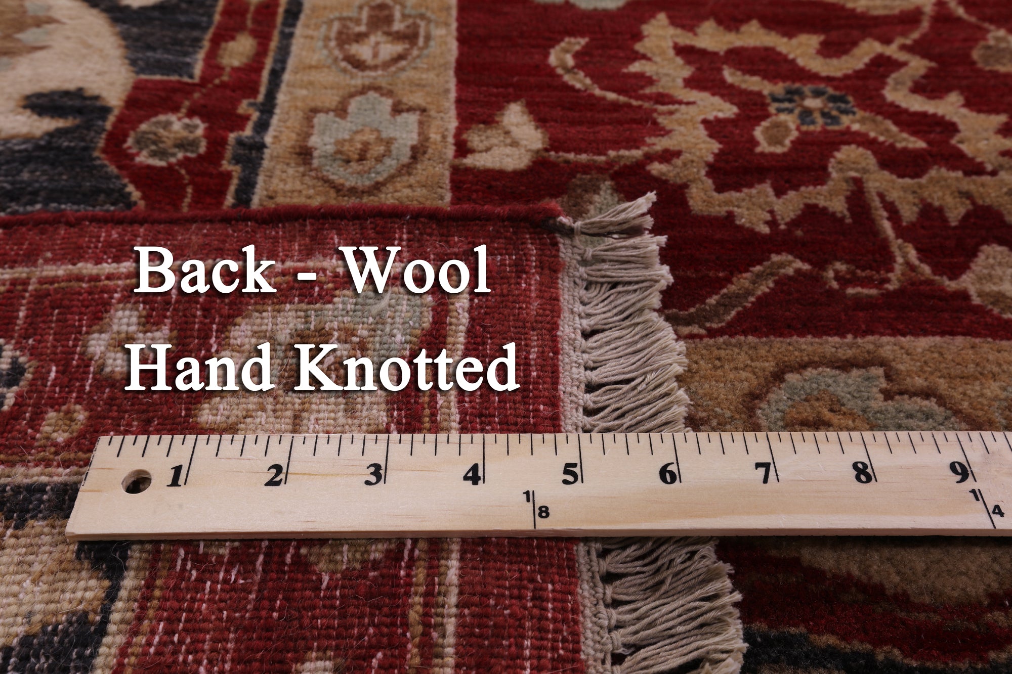 Red Persian Tabriz Handmade Wool Rug - 12' 0" X 17' 10" - Golden Nile