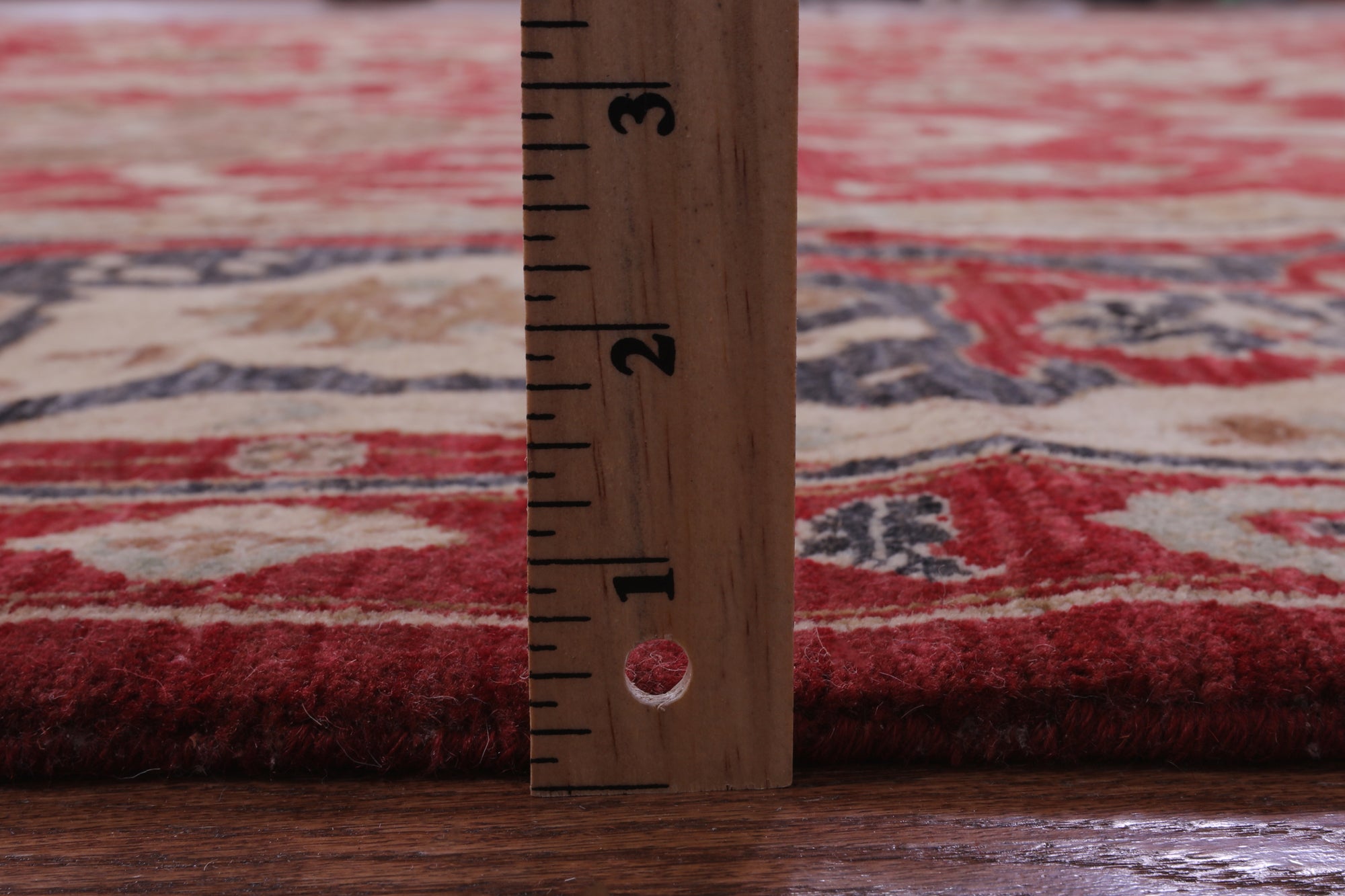 Red Persian Tabriz Handmade Wool Rug - 12' 0" X 17' 10" - Golden Nile