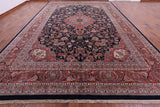 Blue Fine Persian Bijar Hand Knotted Wool Rug - 12' 0" X 17' 10" - Golden Nile