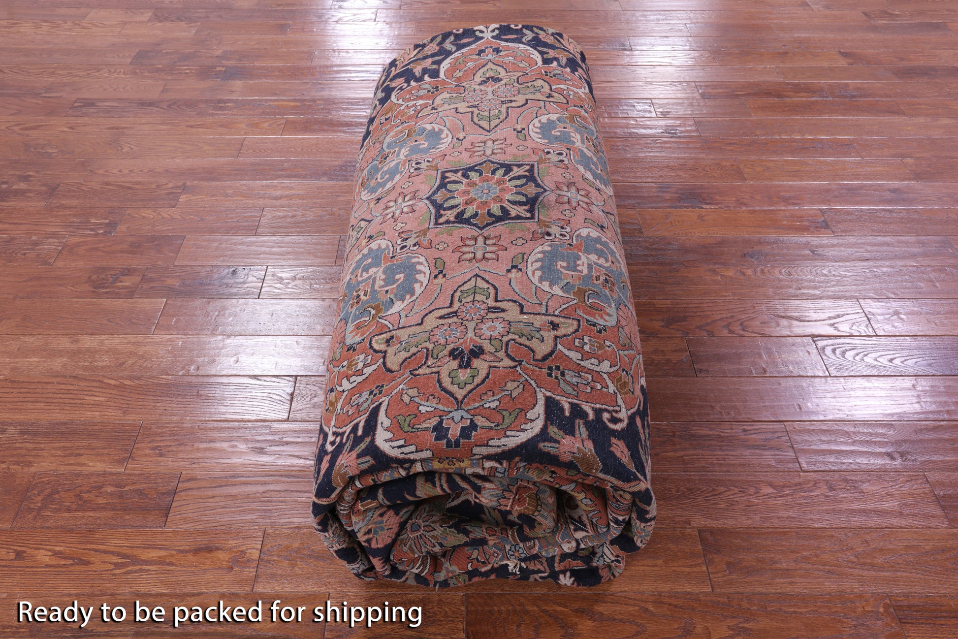 Blue Fine Persian Bijar Hand Knotted Wool Rug - 12' 0" X 17' 10" - Golden Nile