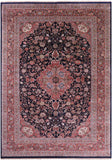 Blue Fine Persian Bijar Hand Knotted Wool Rug - 12' 0" X 17' 10" - Golden Nile
