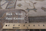 Ivory Turkish Oushak Hand Knotted Wool Area Rug - 8' 3" X 9' 9" - Golden Nile