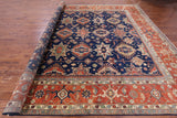 Blue Persian Heriz Serapi Hand Knotted Wool Rug - 12' 0" X 15' 0" - Golden Nile