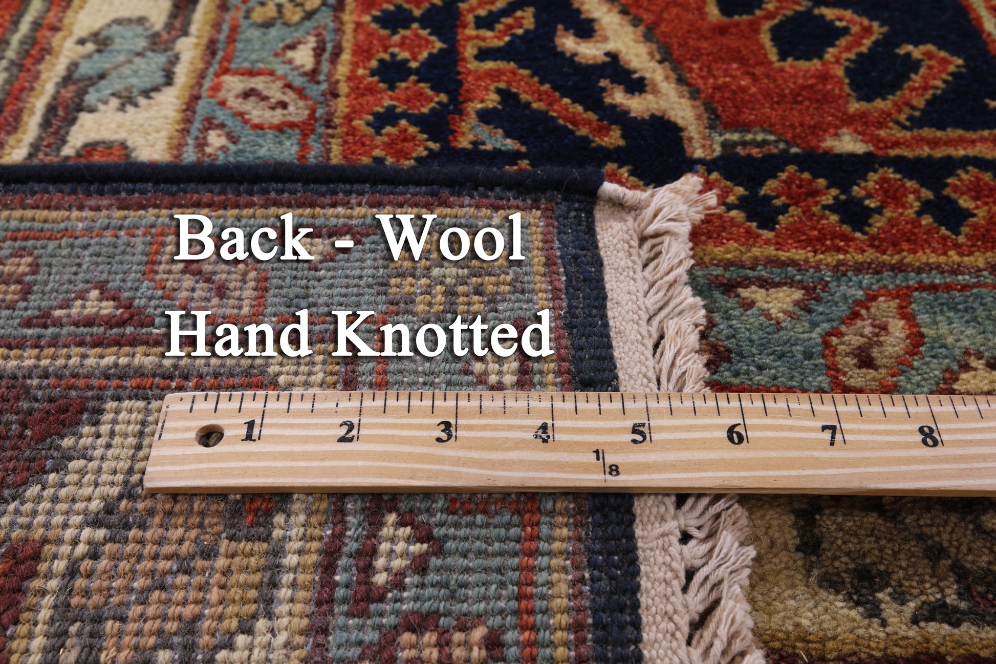 Blue Persian Heriz Serapi Hand Knotted Wool Rug - 12' 0" X 15' 0" - Golden Nile