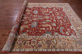 Red Persian Heriz Serapi Handmade Wool Rug - 8' 8" X 12' 3" - Golden Nile