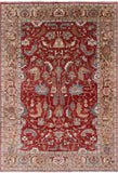 Red Persian Heriz Serapi Handmade Wool Rug - 8' 8" X 12' 3" - Golden Nile