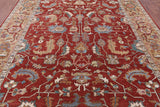 Red Persian Heriz Serapi Handmade Wool Rug - 8' 8" X 12' 3" - Golden Nile