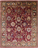 Red Persian Tabriz Handmade Wool Rug - 9' 2" X 12' 0" - Golden Nile