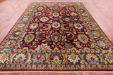 Red Persian Tabriz Handmade Wool Rug - 9' 2" X 12' 0" - Golden Nile
