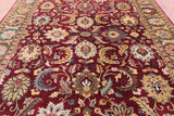 Red Persian Tabriz Handmade Wool Rug - 9' 2" X 12' 0" - Golden Nile