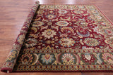 Red Persian Tabriz Handmade Wool Rug - 9' 2" X 12' 0" - Golden Nile