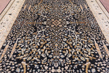 Black Persian Ziegler Hand Knotted Wool Rug - 9' 0" X 11' 9" - Golden Nile