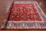 Red Persian Fine Serapi Hand Knotted Wool Rug - 8' 10" X 11' 10" - Golden Nile