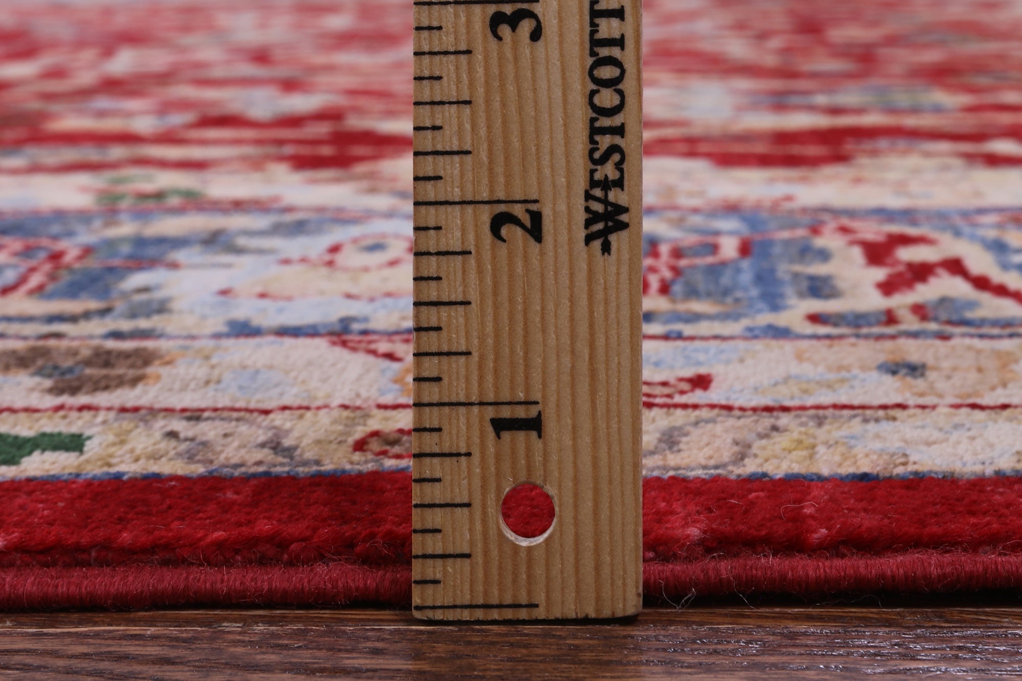 Red Persian Fine Serapi Hand Knotted Wool Rug - 8' 10" X 11' 10" - Golden Nile