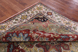 Rust Persian Fine Serapi Hand Knotted Wool Rug - 7' 10" X 10' 1" - Golden Nile