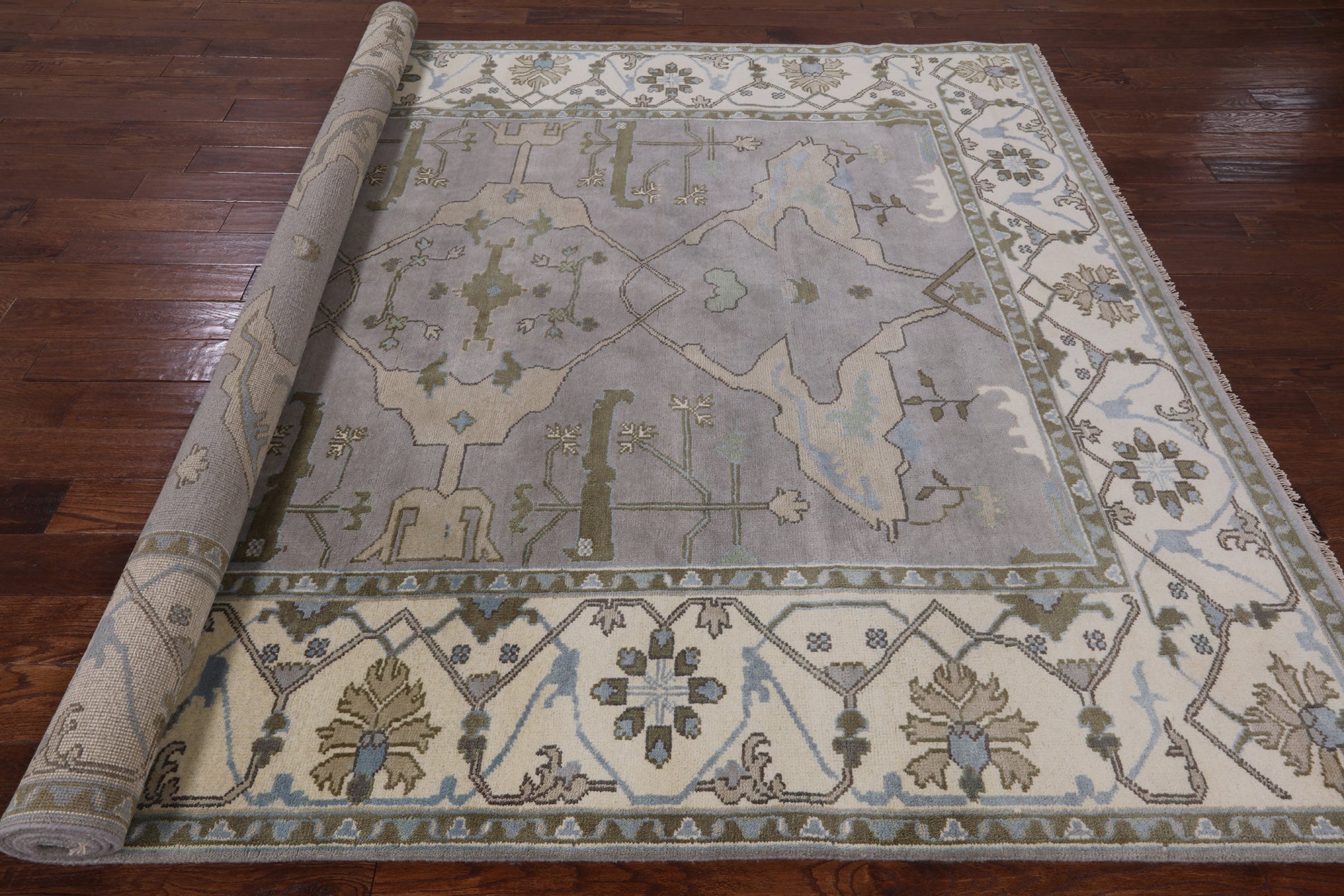 Turkish Oushak Hand Knotted Wool Area Rug - 8' 2" X 10' 1" - Golden Nile