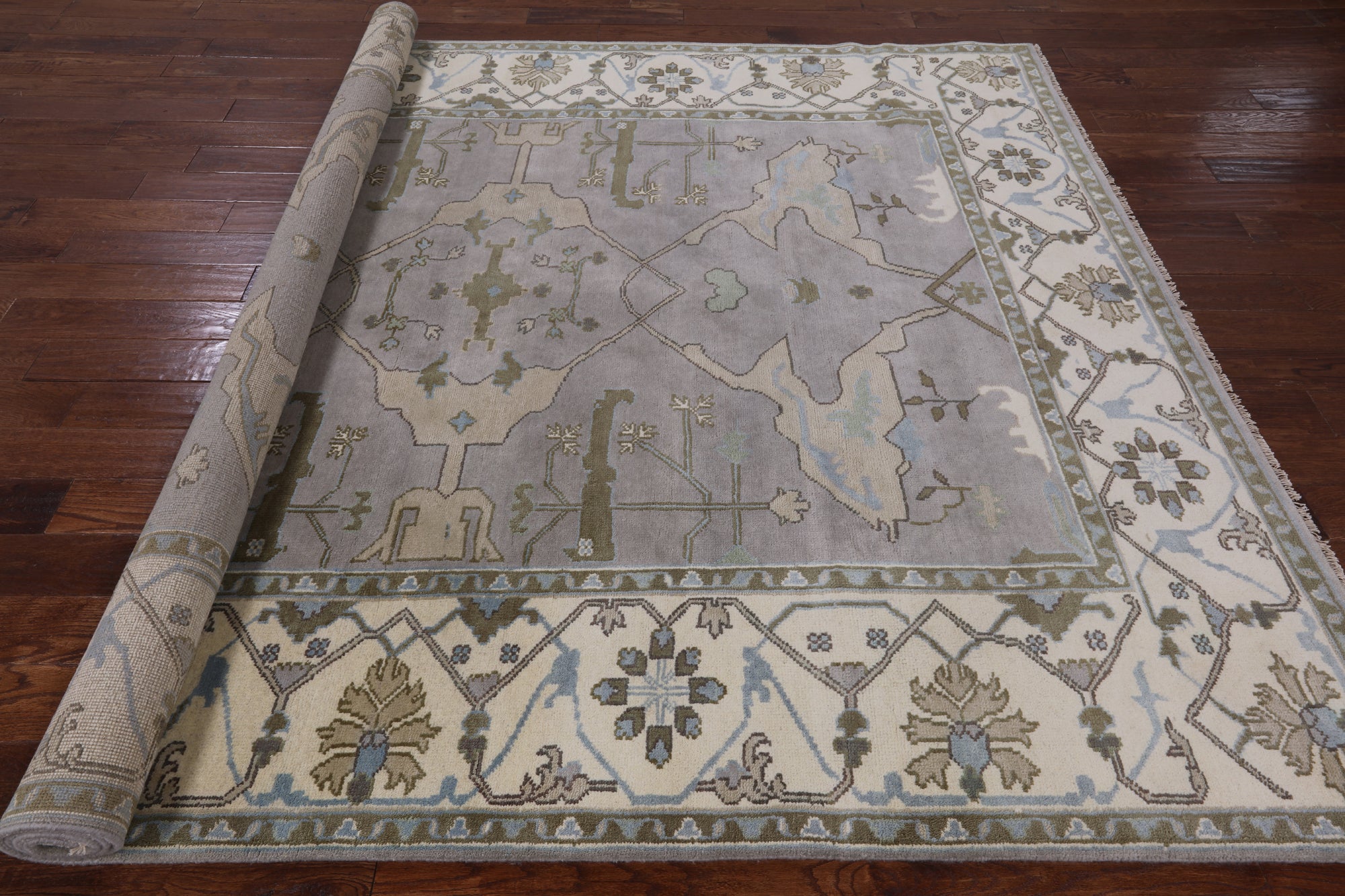 Turkish Oushak Hand Knotted Wool Area Rug - 8' 2" X 10' 1" - Golden Nile