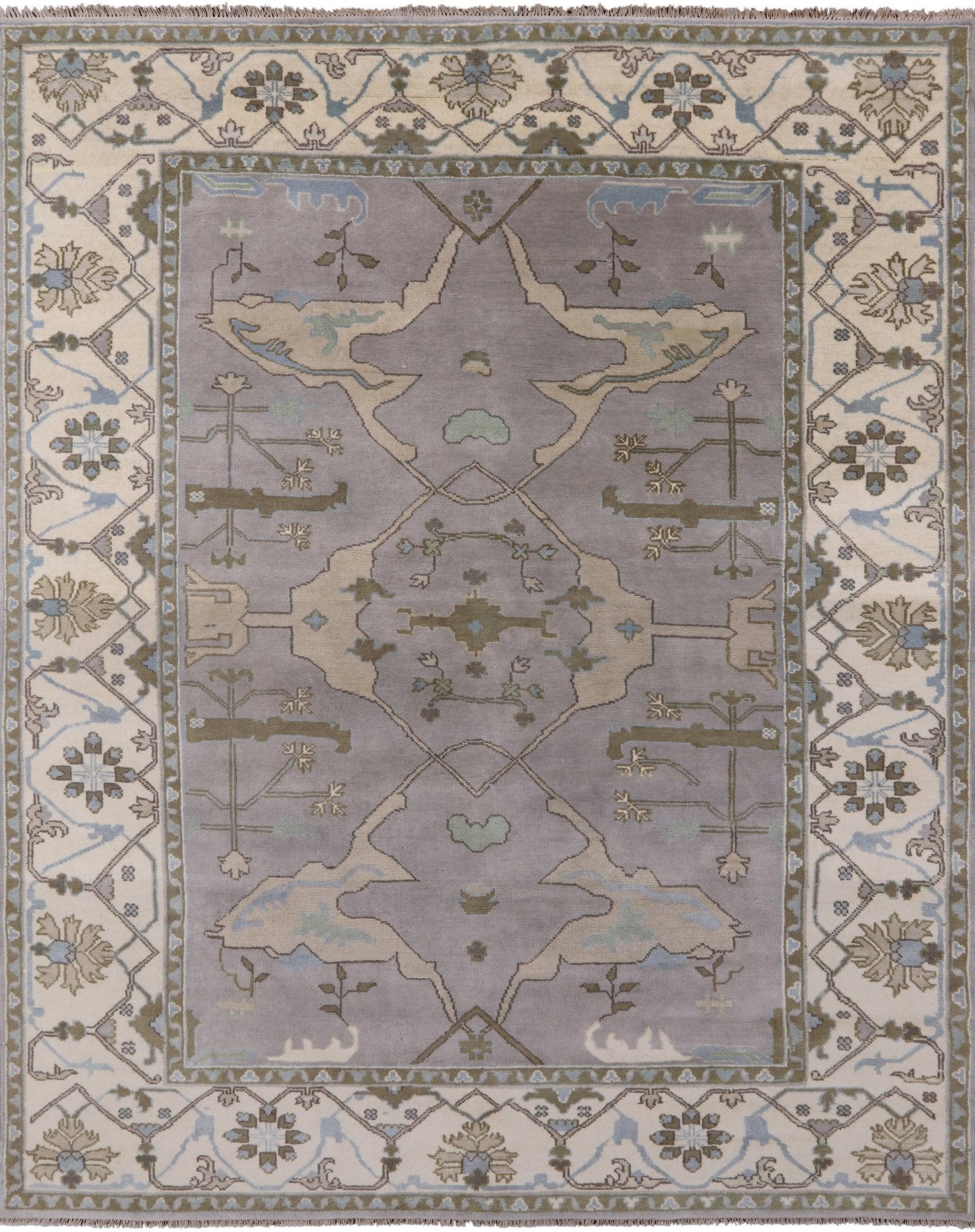 Turkish Oushak Hand Knotted Wool Area Rug - 8' 2" X 10' 1" - Golden Nile