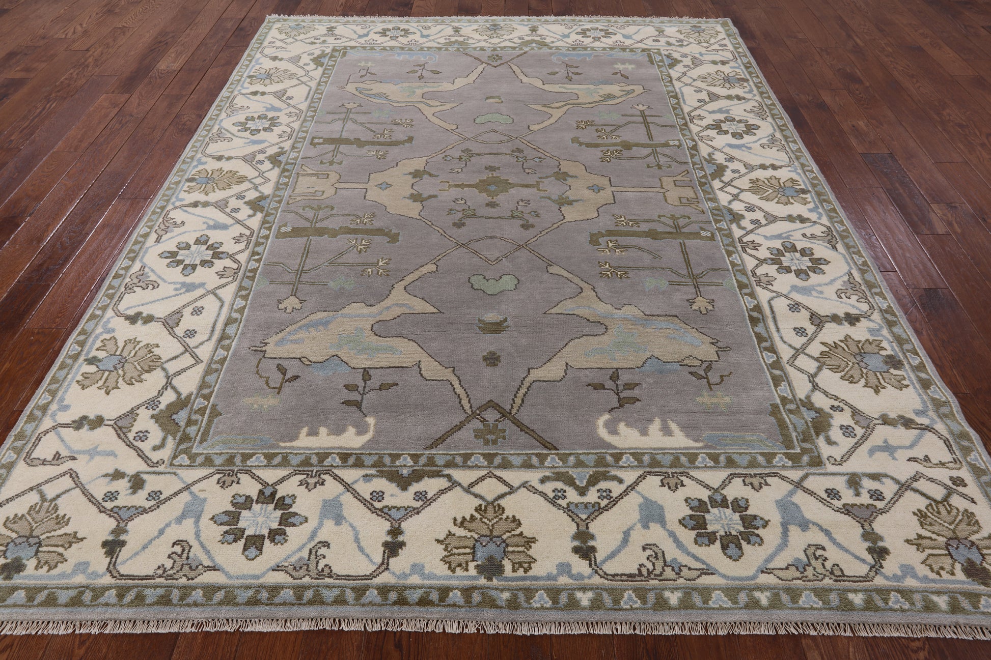 Turkish Oushak Hand Knotted Wool Area Rug - 8' 2" X 10' 1" - Golden Nile