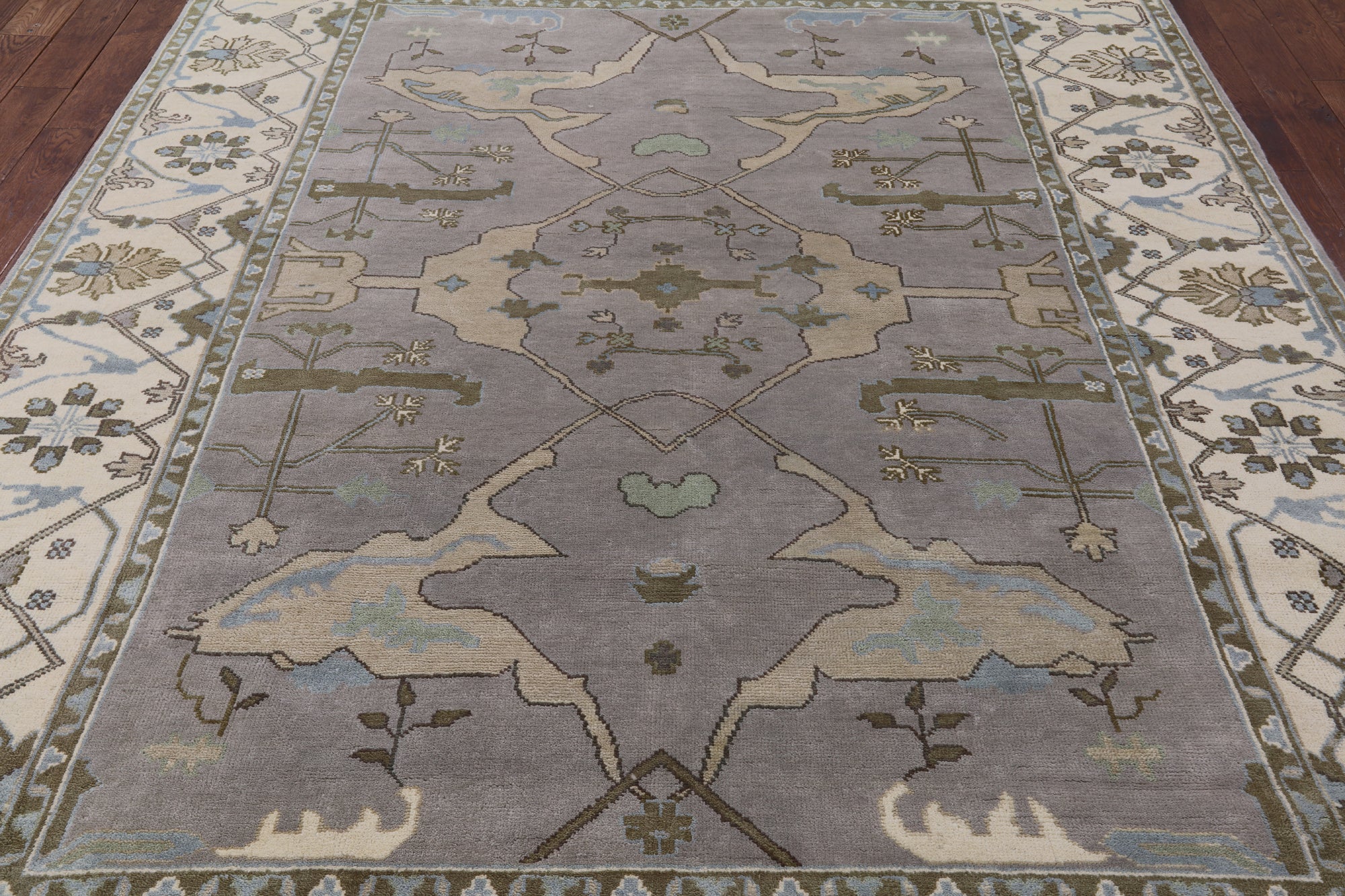 Turkish Oushak Hand Knotted Wool Area Rug - 8' 2" X 10' 1" - Golden Nile