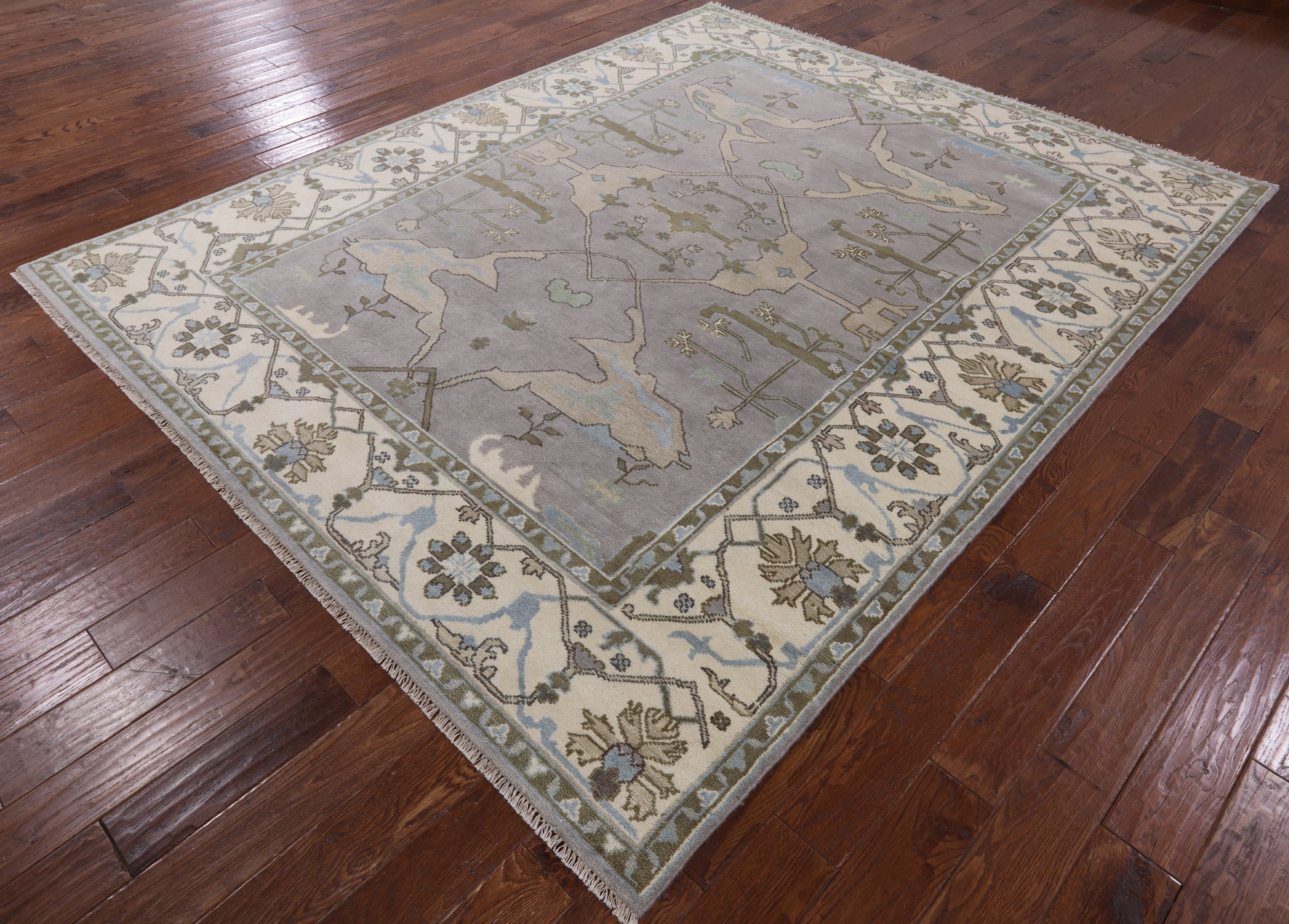 Turkish Oushak Hand Knotted Wool Area Rug - 8' 2" X 10' 1" - Golden Nile
