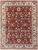 Red Persian Fine Serapi Hand Knotted Wool Rug - 7' 8" X 9' 10" - Golden Nile