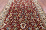 Red Persian Fine Serapi Hand Knotted Wool Rug - 7' 8" X 9' 10" - Golden Nile