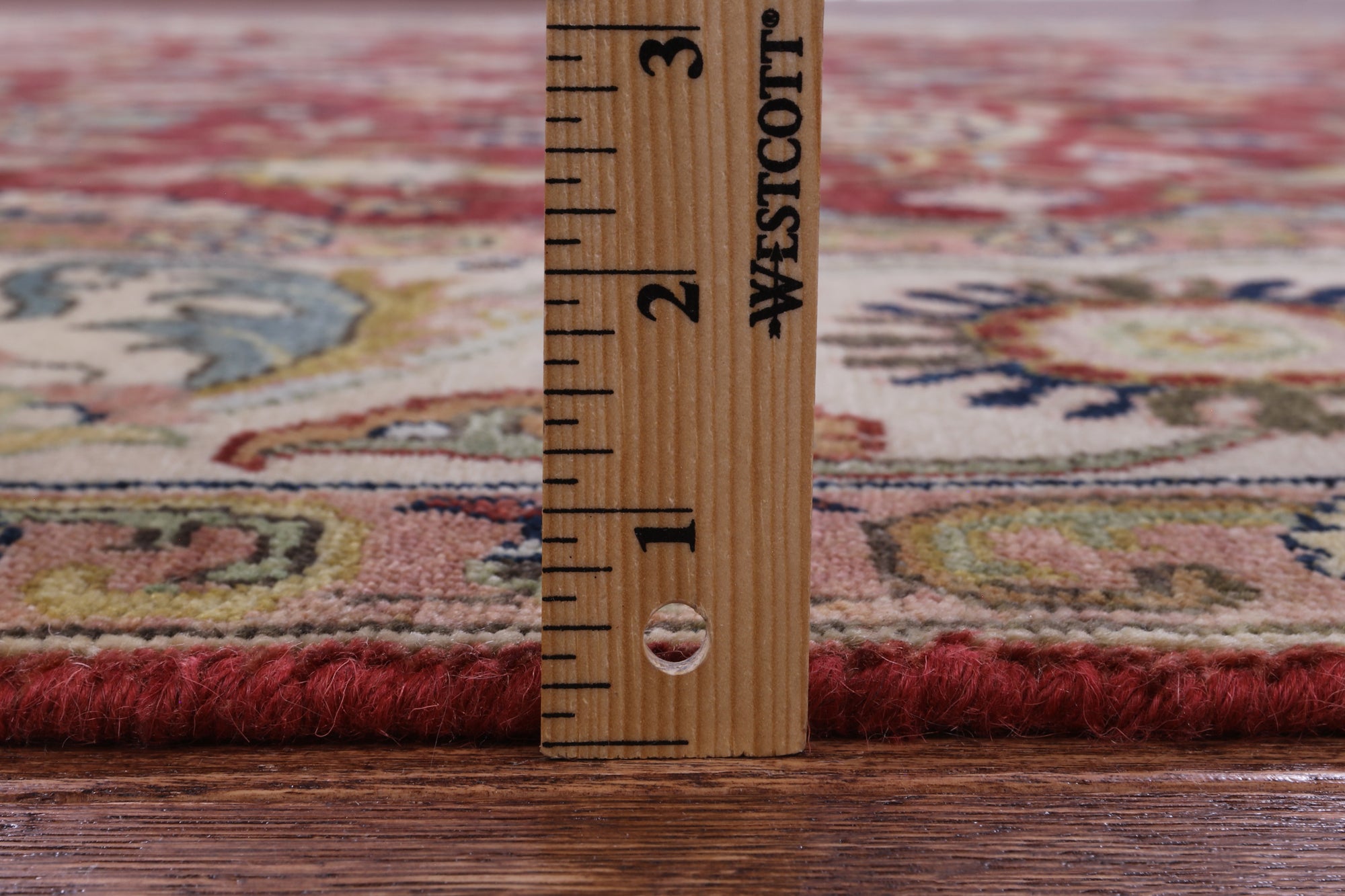 Red Persian Fine Serapi Hand Knotted Wool Rug - 7' 8" X 9' 10" - Golden Nile